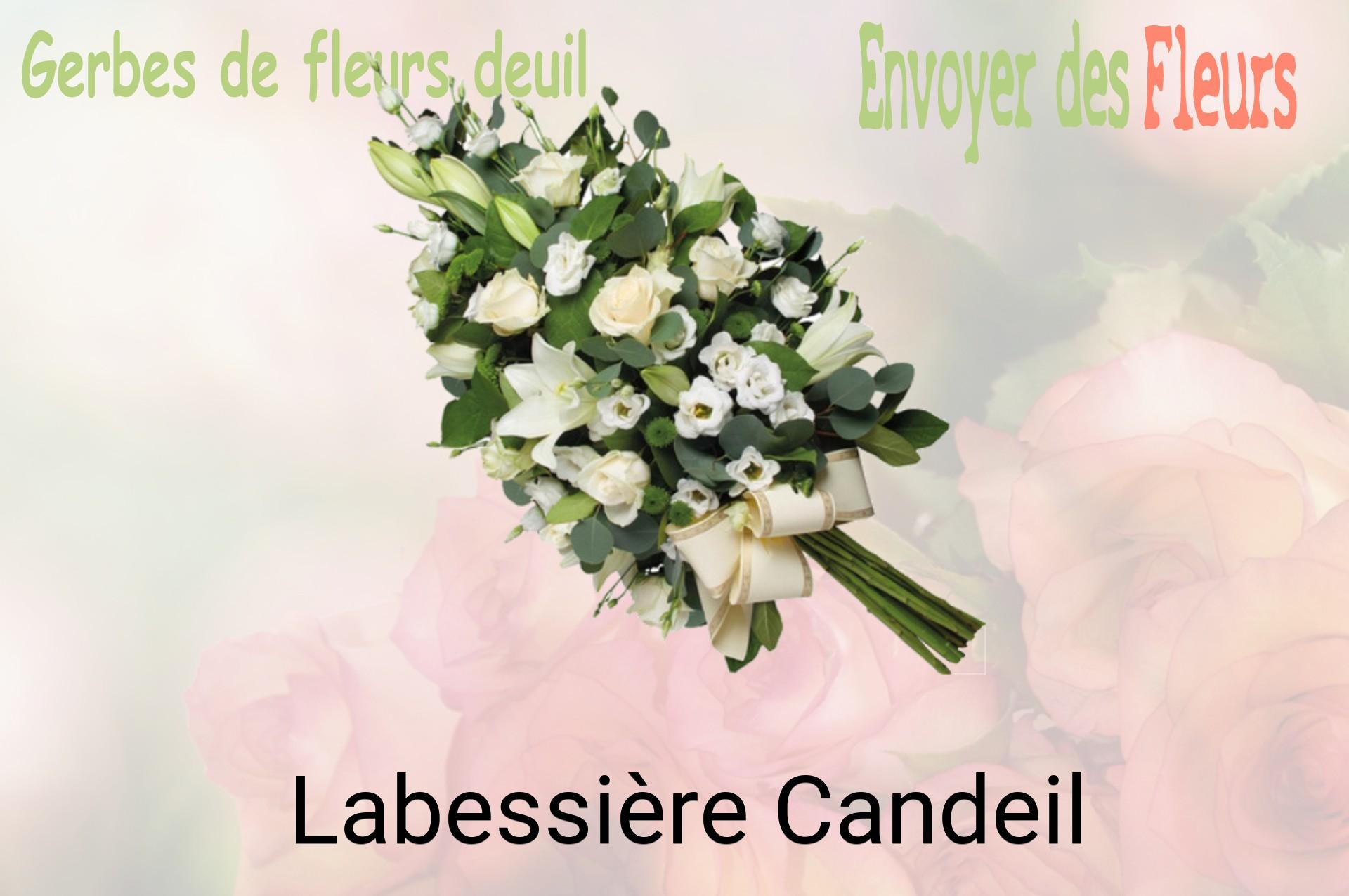 Gerbe de fleurs de deuil livrée à Labessière-Candeil